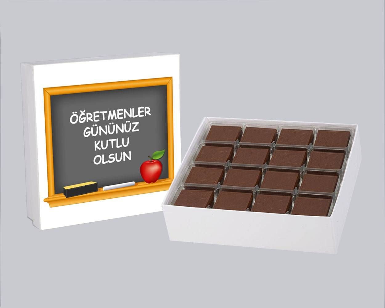 Yazı Tahtası Görselli Öğretmenler Günü Çikolata