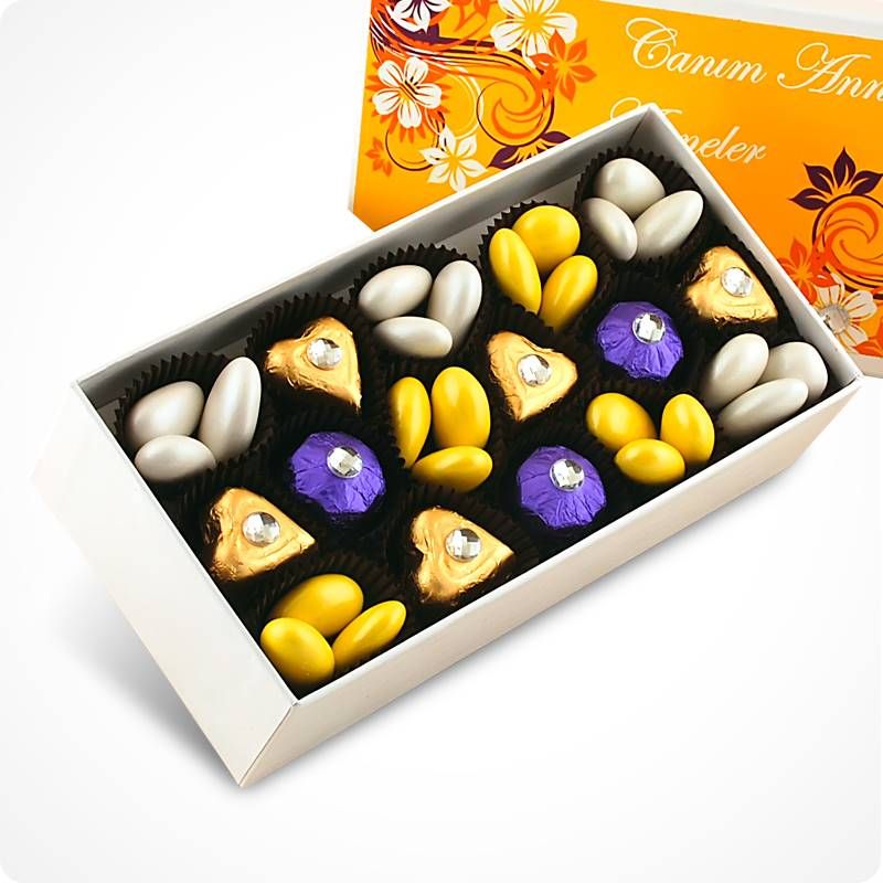 Anneler Günü Mesajlı Drajeli Çikolata 