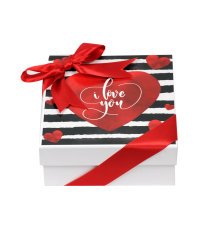 Çizgili Kalpler Sevgililer Günü Çikolata