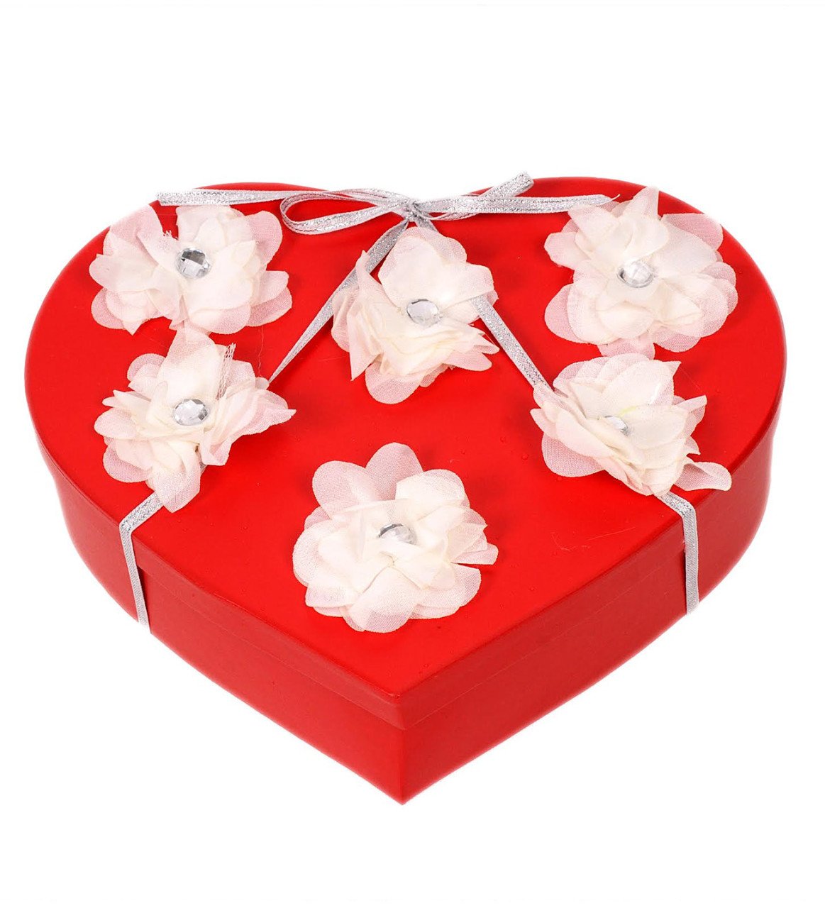 Çiçekli Kalp Kutuda Kadınlar Günü Çikolata