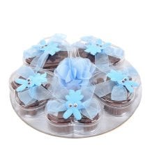 Kalp İçinde Kalp Bebek Çikolata Mavi